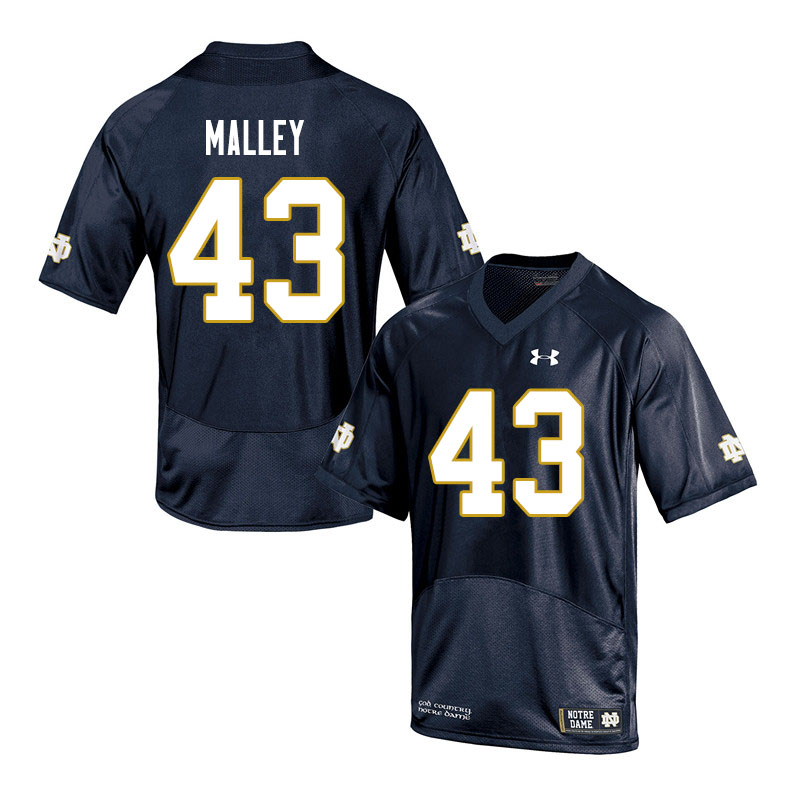 Men's NCAA Notre Dame Fighting Irish #43 Greg Malley Stitched College Under Armour Authentic Navy Football Jersey KB10M28CE